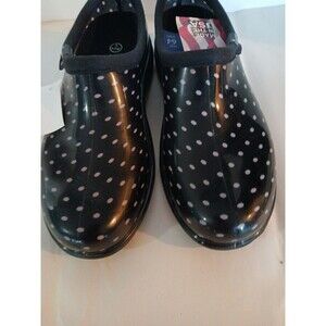 Sloggers NAVY Blue/ Pink Polka Dots Rain Shoes Womens Size 6 NWT